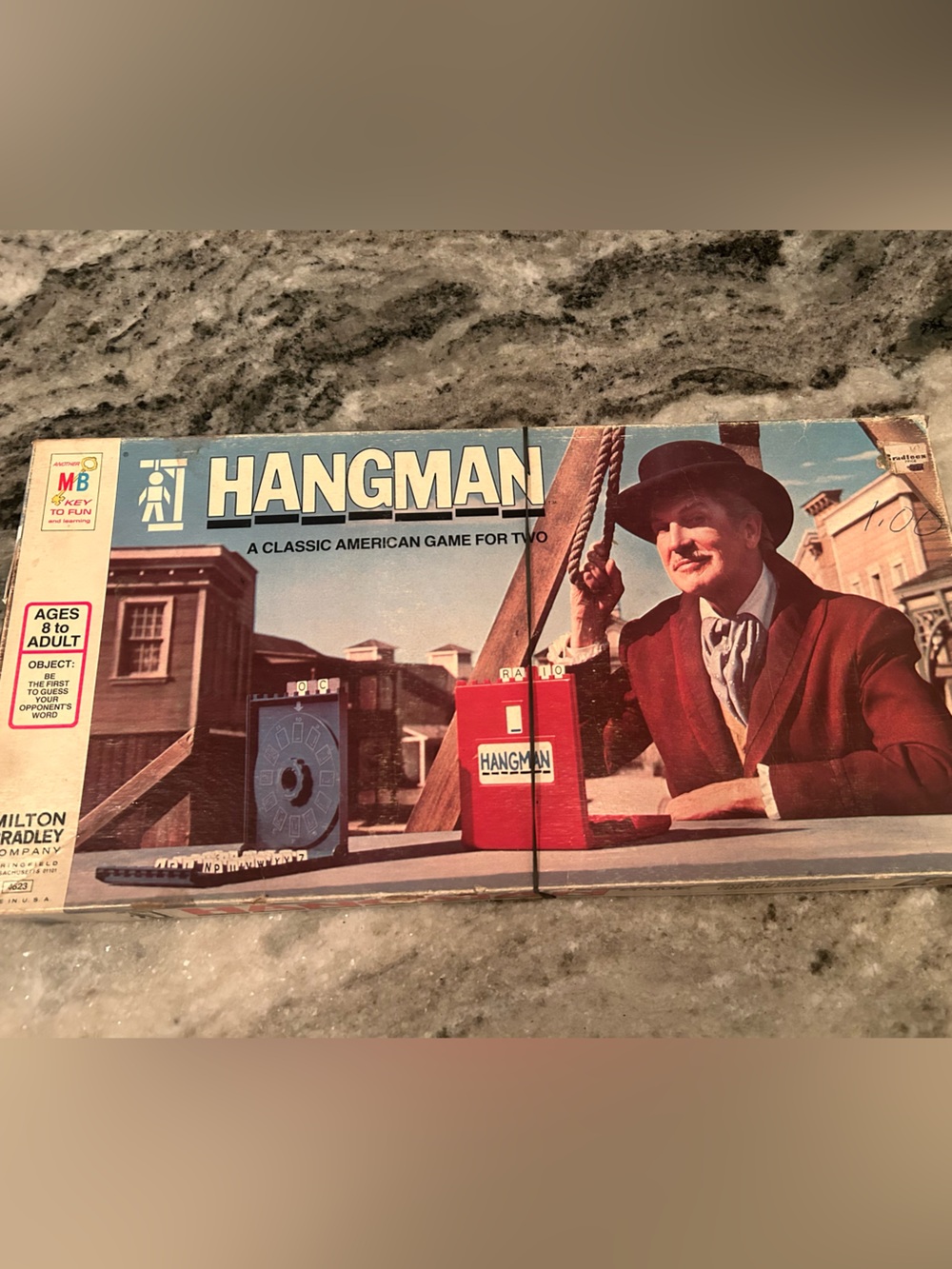 Vintage Hangman Board Game - Red & Blue